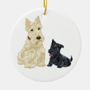 En Céramique Ornement de chien Scottie