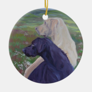 En Céramique Ornement de chiens d'arrêt de Labrador