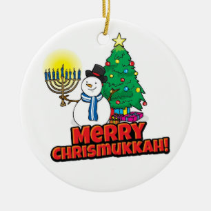 En Céramique Ornement de Chrismukkah
