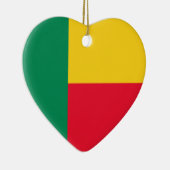 En Céramique Ornement de coeur de drapeau du Bénin (Droite)