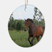 En Céramique Ornement de conception de cheval de baie (Gauche)