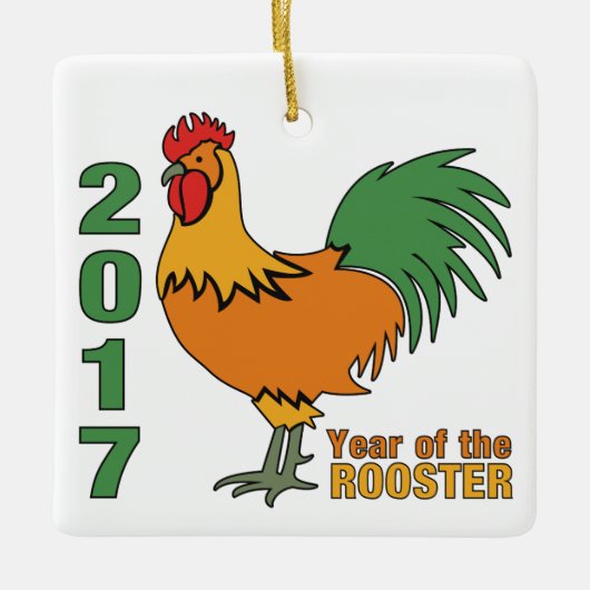 En Céramique Ornement de coq 2017 (Devant)