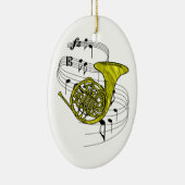 En Céramique Ornement de cor de harmonie (Droite)