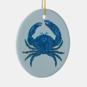 En Céramique Ornement de crabe bleu (Droite)