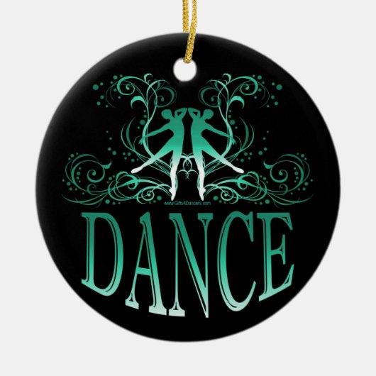 En Céramique Ornement de danse (vert) (Devant)