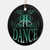 En Céramique Ornement de danse (vert) (Gauche)