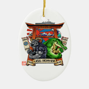 En Céramique Ornement de désarmement d'USS Denver LPD-9