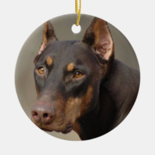 En Céramique Ornement de dobermann