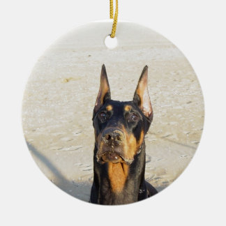 En Céramique Ornement de dobermann