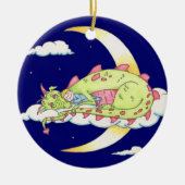 En Céramique Ornement de dragon de sommeil (Devant)