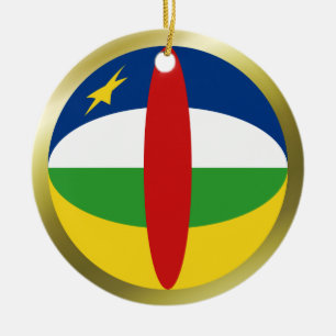 En Céramique Ornement de drapeau de Centrafrique