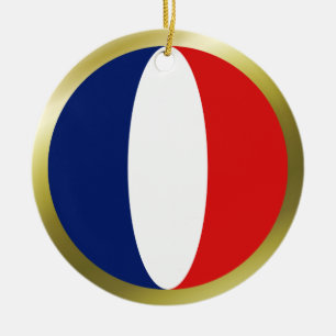 En Céramique Ornement de drapeau de France