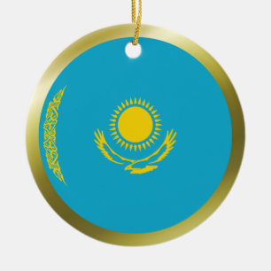 En Céramique Ornement de drapeau de Kazakhstan