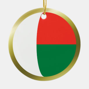 En Céramique Ornement de drapeau de Madagascar