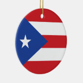 En Céramique Ornement de drapeau de Porto Rico (Droite)