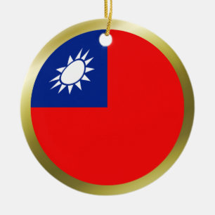 En Céramique Ornement de drapeau de Taïwan