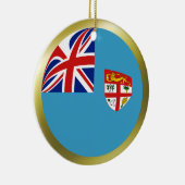 En Céramique Ornement de drapeau des Fidji (Droite)