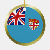 En Céramique Ornement de drapeau des Fidji (Dos)