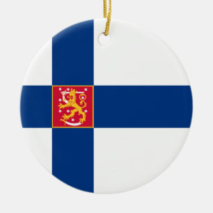 En Céramique Ornement de drapeau d'état de la Finlande