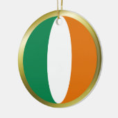 En Céramique Ornement de drapeau d'Irlande (Gauche)