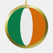 En Céramique Ornement de drapeau d'Irlande (Dos)