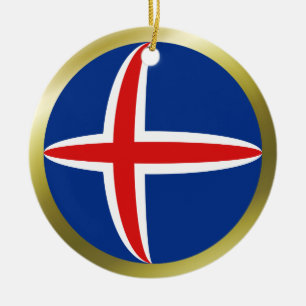 En Céramique Ornement de drapeau d'Islande