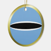 En Céramique Ornement de drapeau du Botswana (Gauche)