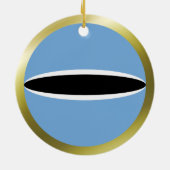 En Céramique Ornement de drapeau du Botswana (Dos)