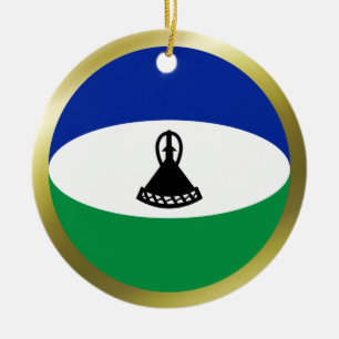 En Céramique Ornement de drapeau du Lesotho