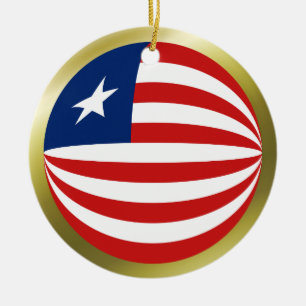 En Céramique Ornement de drapeau du Liberia