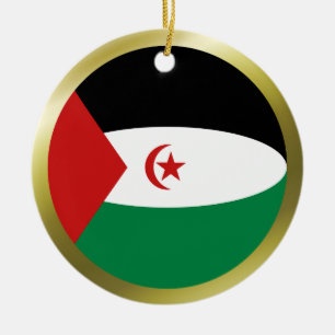 En Céramique Ornement de drapeau du Sahara occidental