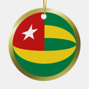 En Céramique Ornement de drapeau togolais