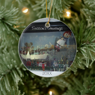 En Céramique Ornement de fenêtre de magasin de Noël Santa