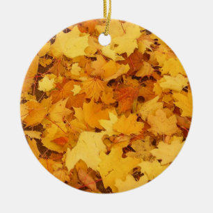 En Céramique Ornement de feuille d'automne