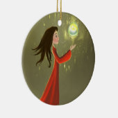 En Céramique ornement de fille et de soleil (Droite)