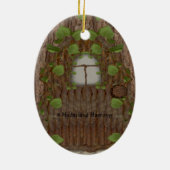 En Céramique Ornement de fleurs violettes Zuri (Dos)