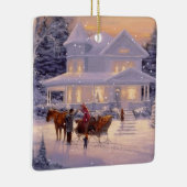 En Céramique Ornement de flocon de neige de Noël (Droite)