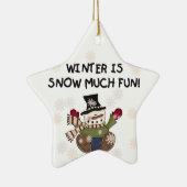 En Céramique Ornement de garde de neige (Droite)