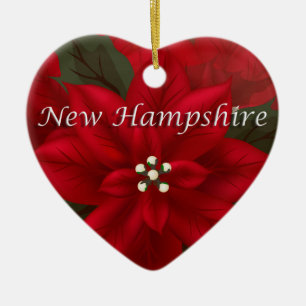 En Céramique Ornement de gardiens de coeur du New Hampshire Poi
