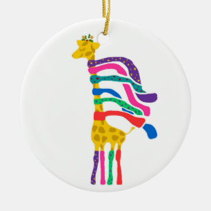 En Céramique Ornement de girafe de Noël