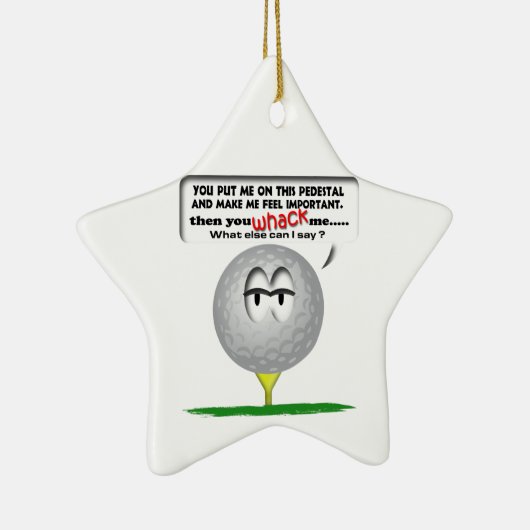 En Céramique Ornement de golf de boule de Widdle (Droite)