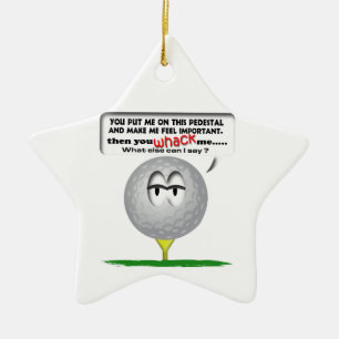 En Céramique Ornement de golf de boule de Widdle