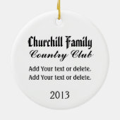 En Céramique Ornement de golf papa - SRF (Dos)