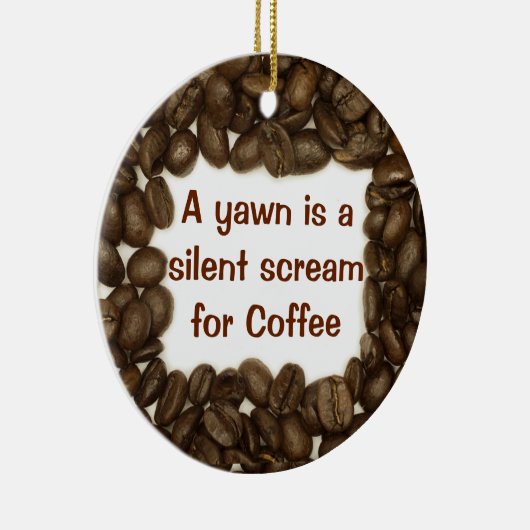 En Céramique Ornement de grain de café (Droite)