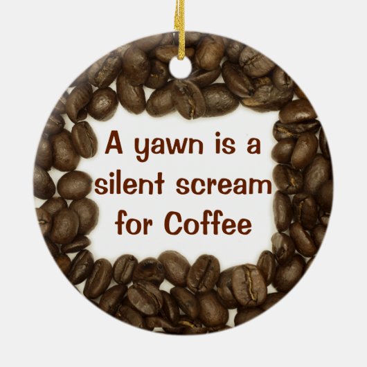 En Céramique Ornement de grain de café (Dos)