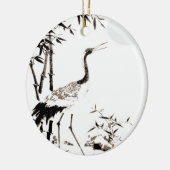 En Céramique Ornement de grue (Gauche)