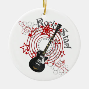 En Céramique Ornement de grunge de guitare de vedette du rock