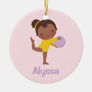 En Céramique Ornement de gymnastique pour fille afro-américaine