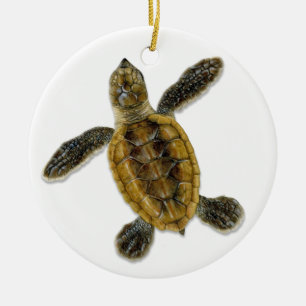 En Céramique Ornement de Hatchling de tortue de mer de
