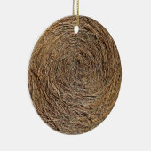En Céramique Ornement de Hay Bale (Droite)